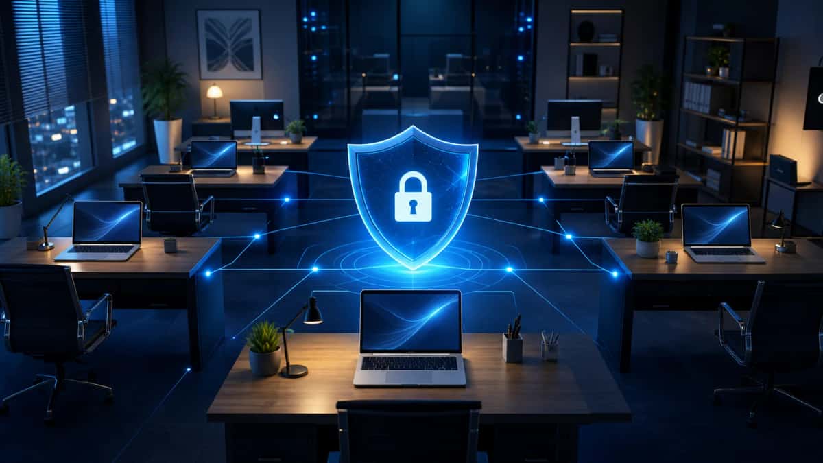 Small-business laptops and workstations protected by one unified endpoint security shield