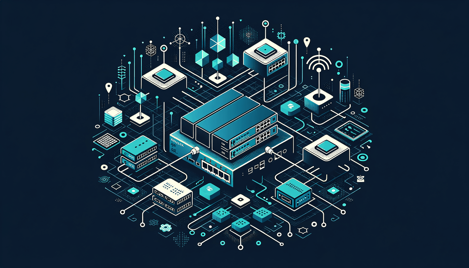 Small business network architecture with VLAN segmentation and firewall perimeter