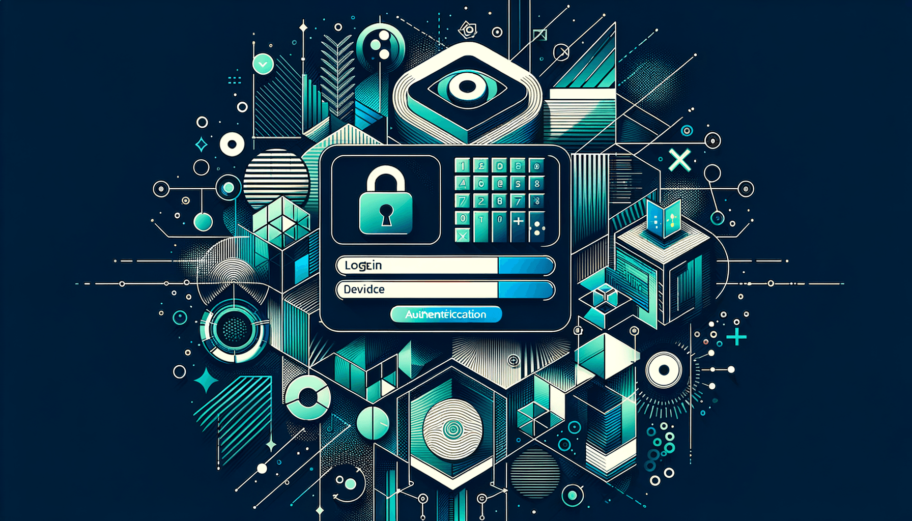 Two-step verification process with login interface and authenticator device