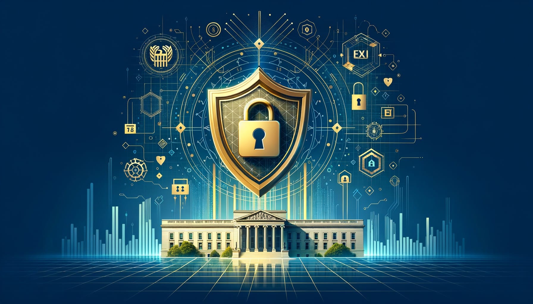 EFIN security requirements protecting electronic filing - IRS compliant security shield with digital authentication patterns for tax professional EFIN security